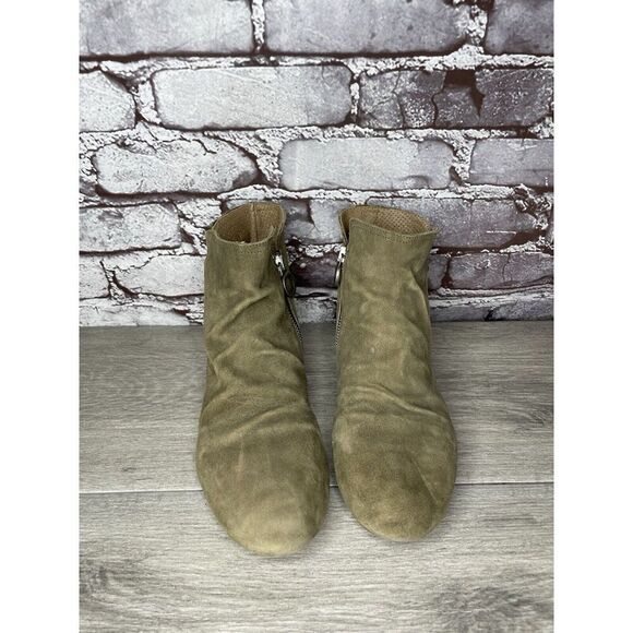 Fiorentini + Baker Goodyear Taupe Suede Side Zip Ankle Boots Women Sz 38.5EU/8M - Picture 2 of 16